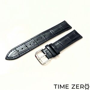 New Dark Blue Genuine Leather Croc. Watch Strap (The Heritage Collection)